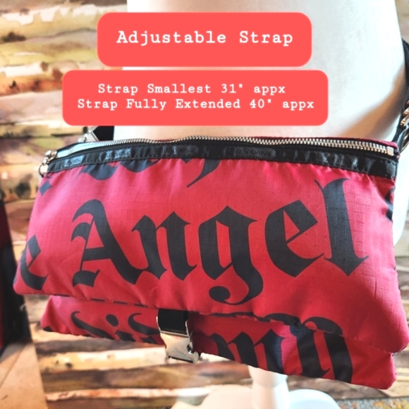 L.A.M.B. Gwen Stefani Makeup LeSportsac Red Rare Double Bum Waist Fanny Belt Bag - Picture 4 of 16